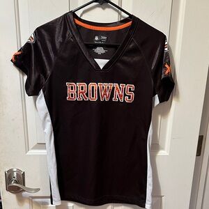 Team Apparel Women’s Browns bedazzled top Medium Jersey